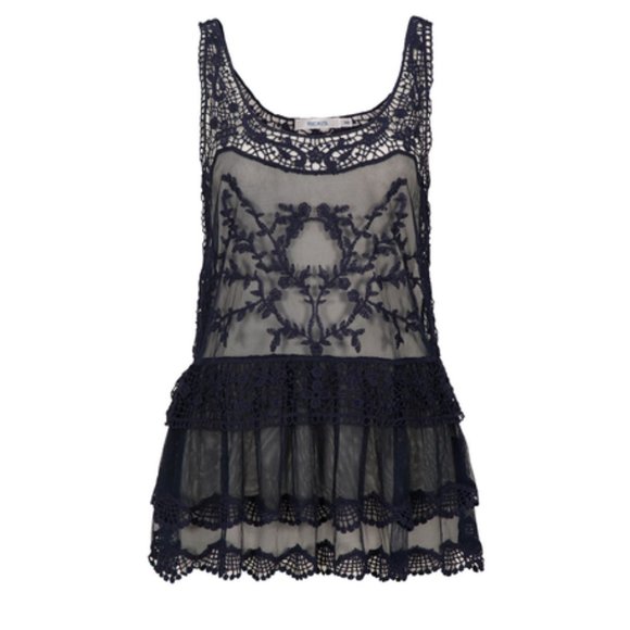 Ricki's Tops - ⭐️ Host Pick⭐️ Ricki's | Black Sheer Embroidered Mesh Top